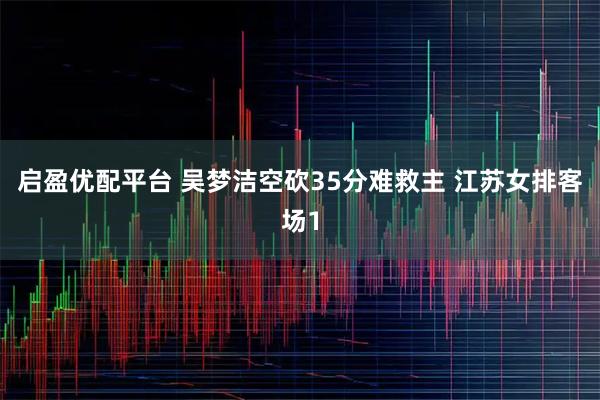 启盈优配平台 吴梦洁空砍35分难救主 江苏女排客场1
